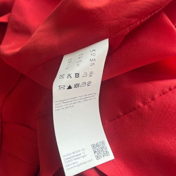 BOSS HUGO BOSS DANEYO RED CUT OUT SLEEVELESS SHIFT DRESS - 6 - Picture 7 of 8